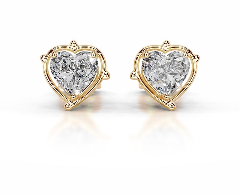 Amara Heart Stud Earrings