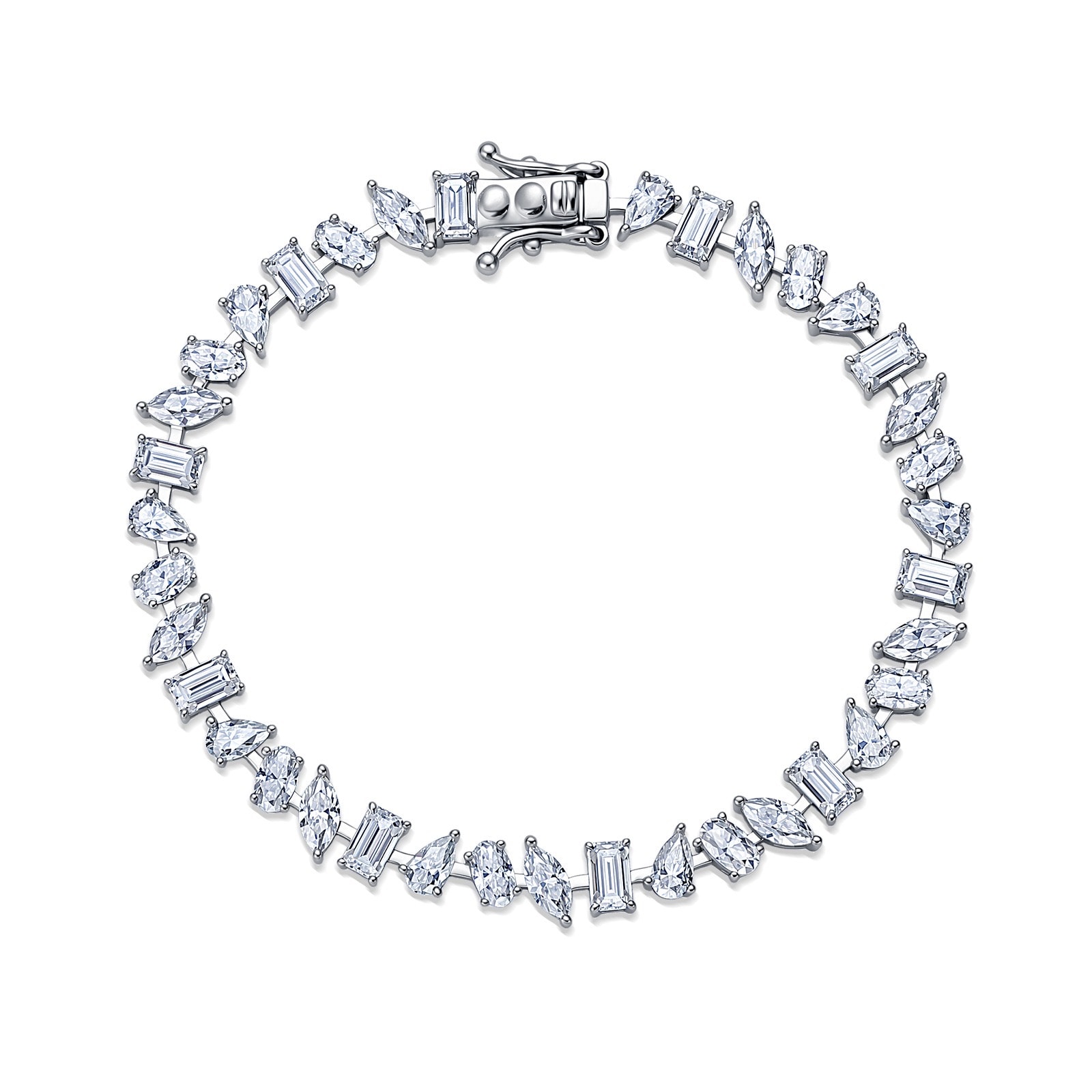 Céleste Mixed-Cut Tennis Bracelet
